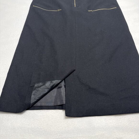 Harve Benard Vintage 98% Wool Black Sleeveless Knee Length Career Dress Size 6 - Picture 3 of 9